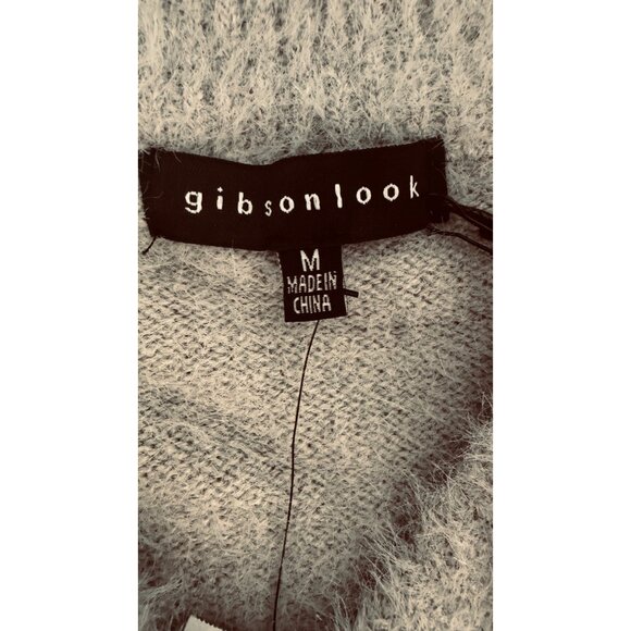 NWT Gibsonlook Medium Soft Gray Button-Front Cardigan Cozy Sweater - Picture 3 of 16